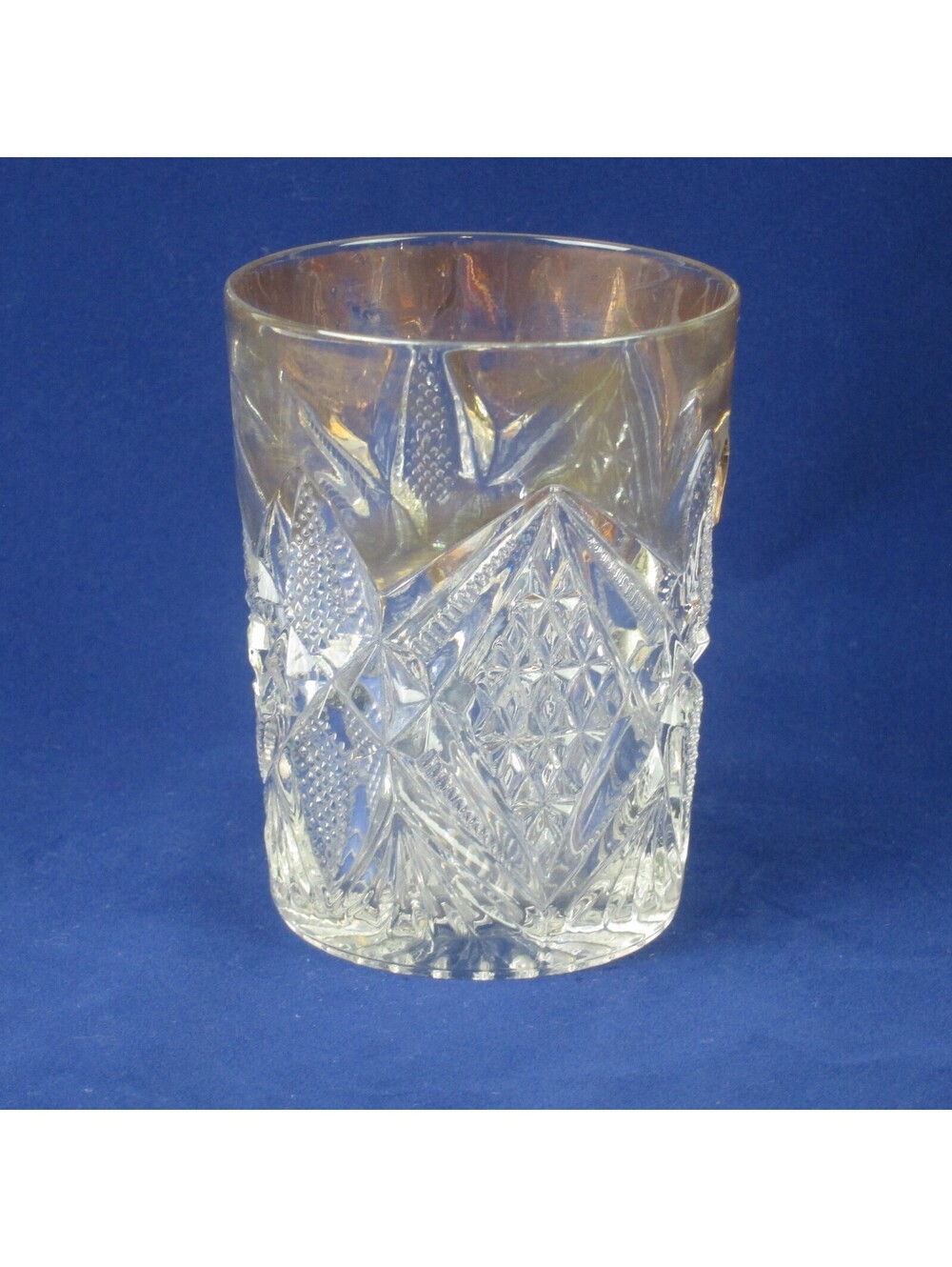 Antique EAPG Tumbler United States Glass 15048 Pennsylvania Balder Kamoni Gold